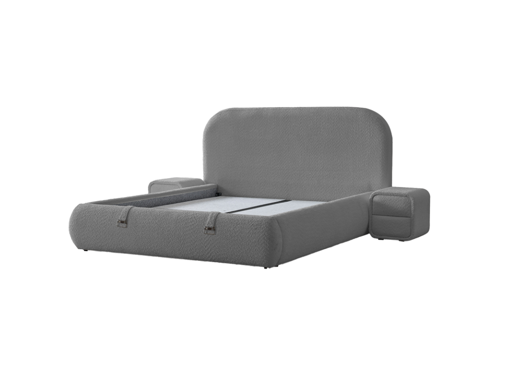 Тапицирана спалня с матрак FABER 160 х 200 - антрацит AN