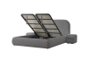 Тапицирана спалня с матрак FABER 160 х 200 - антрацит AN